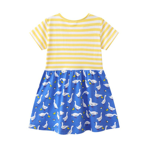 Striped Duck Design Summer Dress