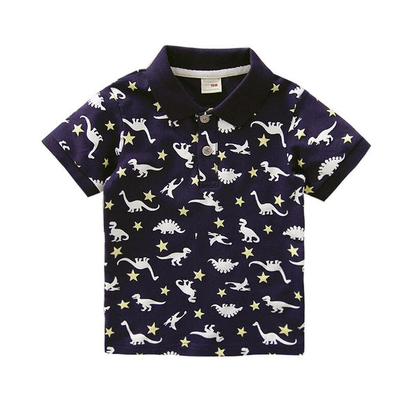 Dinosaur Design Collared Polo Tee