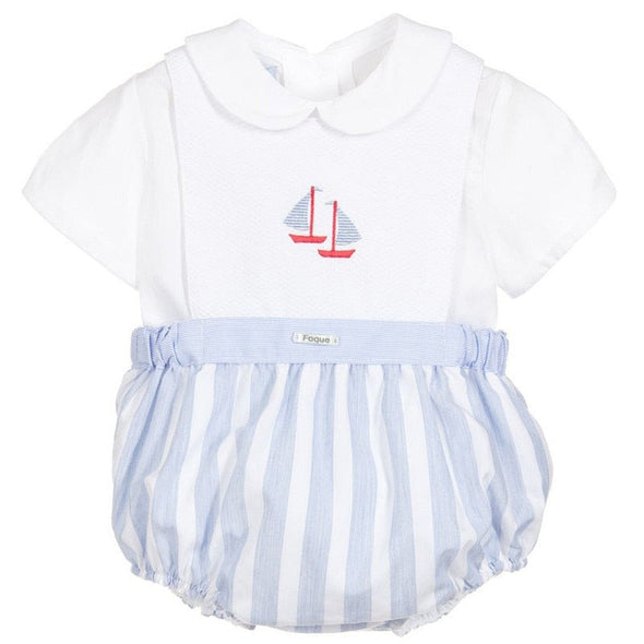 Boat Design Shirt & Overall Set