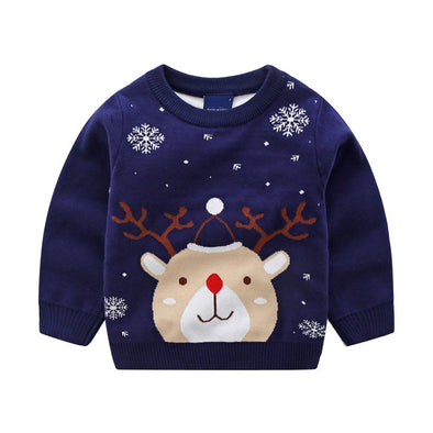 Festive Reindeer Pullover Sweater 