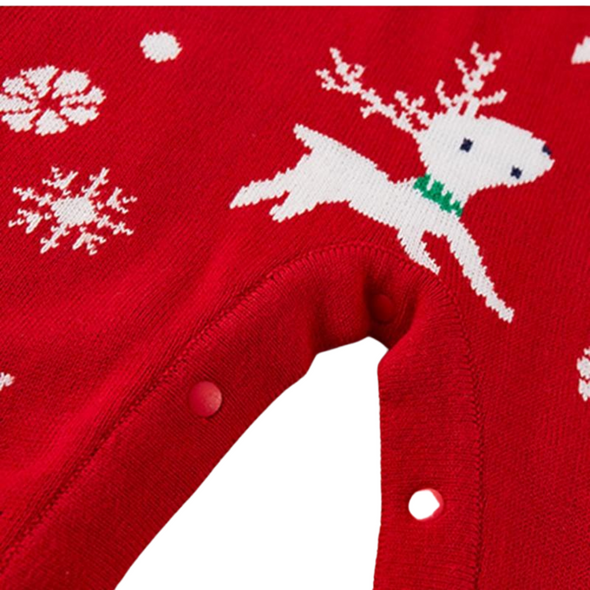 Christmas Reindeer Long-sleeve Romper