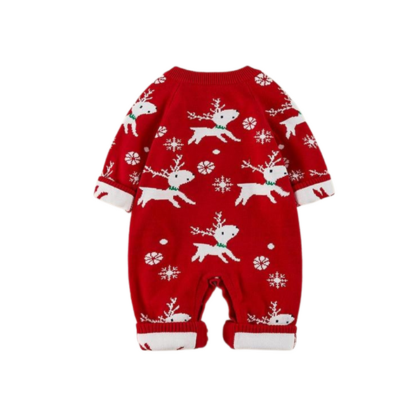 Christmas Reindeer Long-sleeve Romper