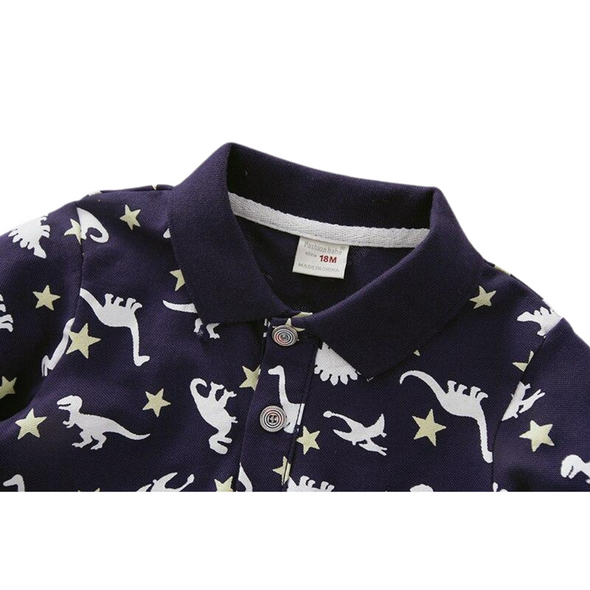 Dinosaur Design Collared Polo Tee