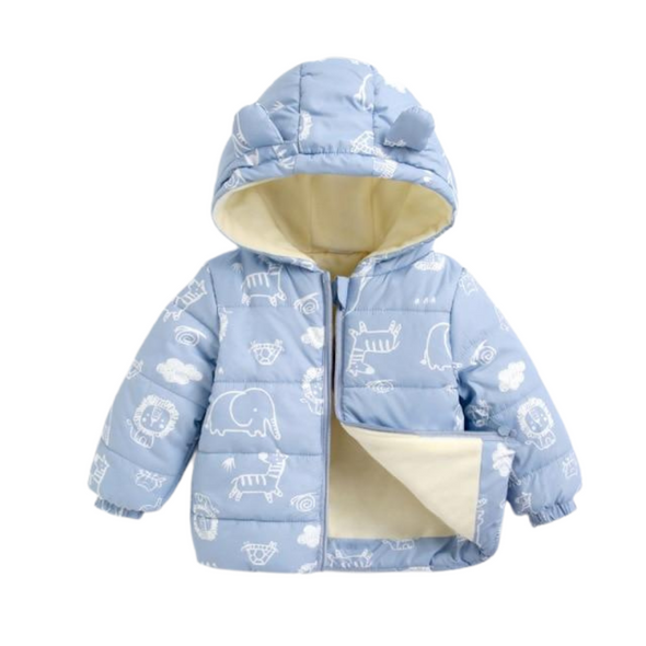 Animal Design Hooded Winter Jacket