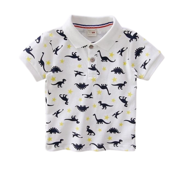 Dinosaur Design Collared Polo Tee