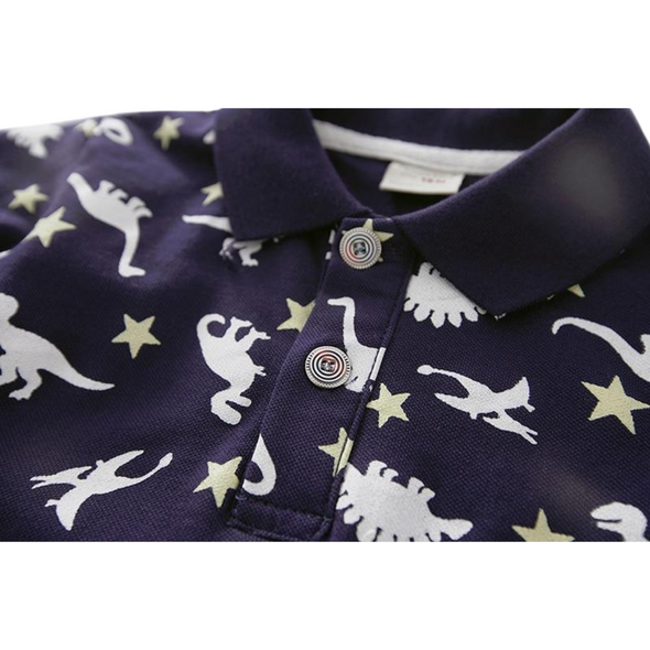 Dinosaur Design Collared Polo Tee