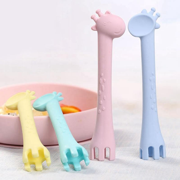 All in One Silicone Teething Toy & Feeding Fork