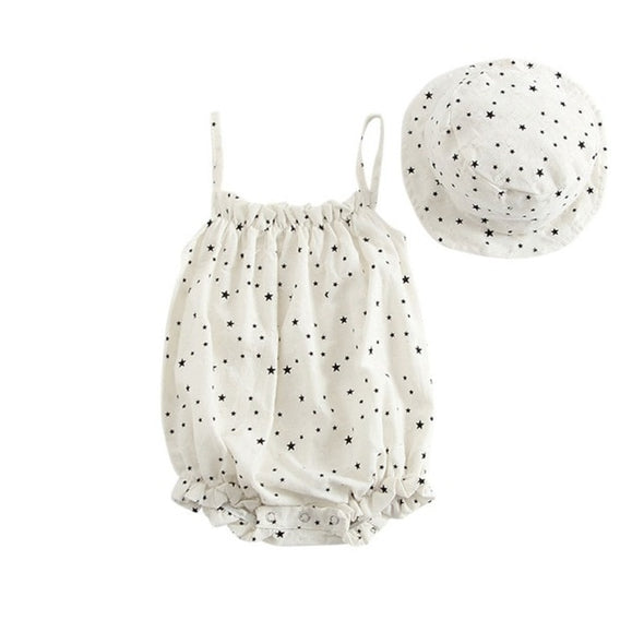 Star Design Romper & Hat