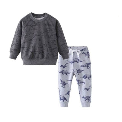 Fun Print Sweatshirt and Sweatpants Set