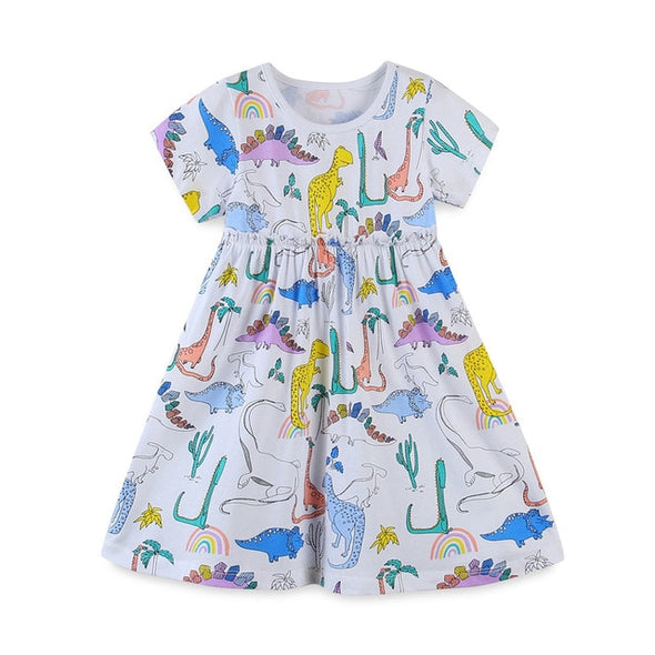 Fun Summer Print Girls Dress