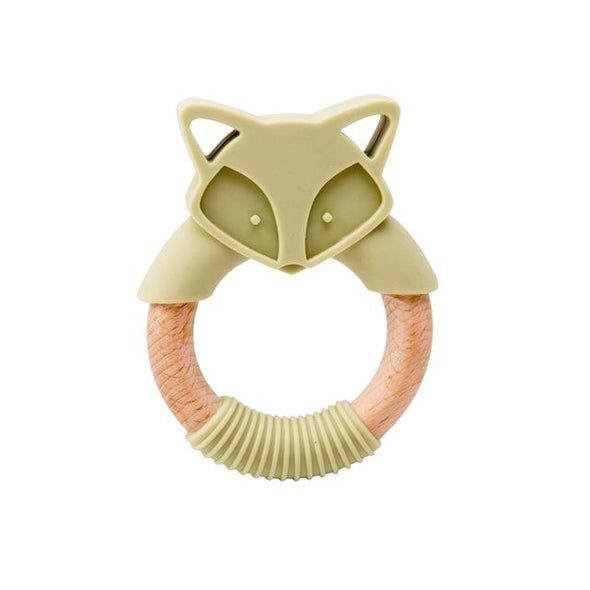 Natural Wood & Silicone Baby Teether