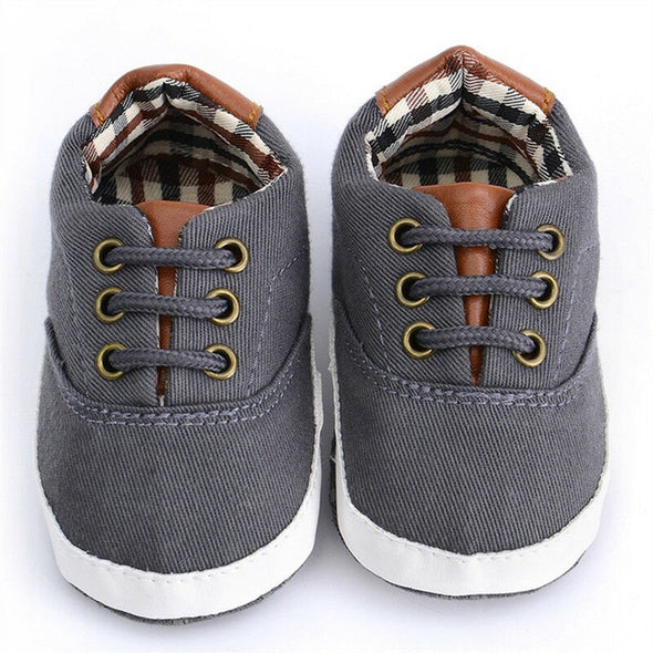 Plaid Patchwork Soft Sole Prewalker Sneakers