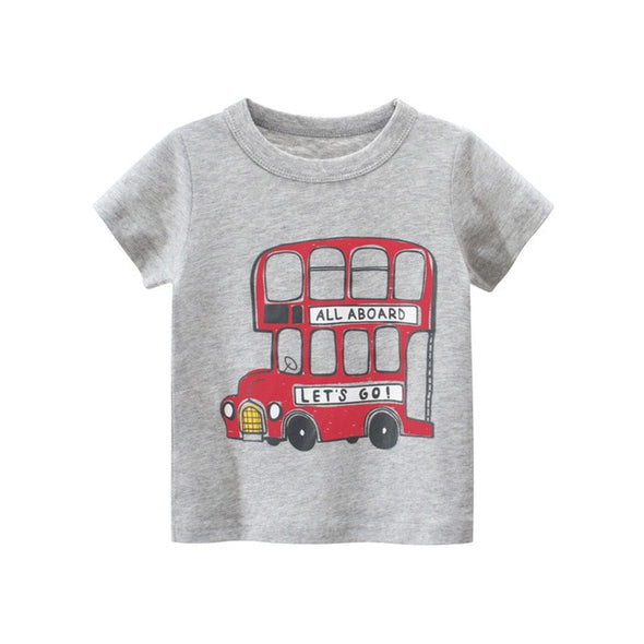 Red Bus Printed Summer Tee