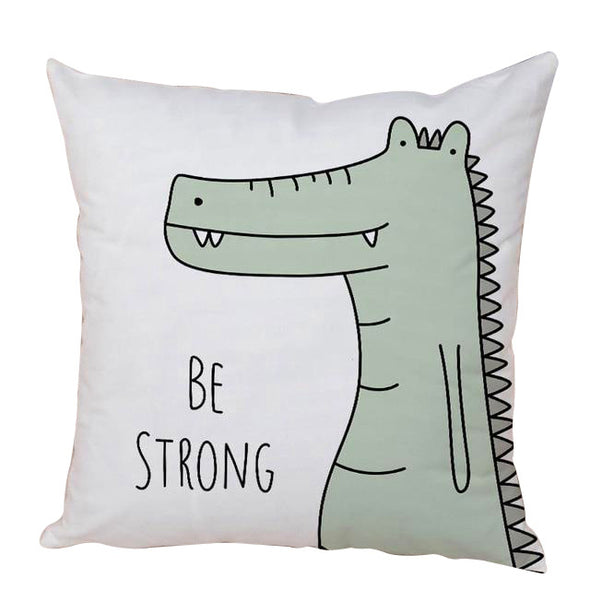 Cute Animal & Inspirational Slogan Cushion Covers