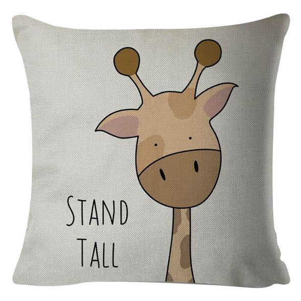 Cute Animal & Inspirational Slogan Cushion Covers