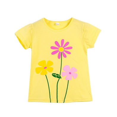 Bright Flower Print Summer Tee