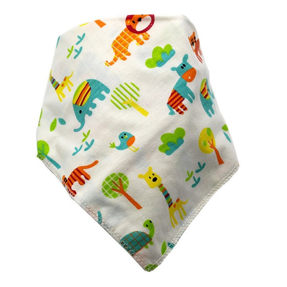 Cartoon Cotton Triangle Bandana Bib