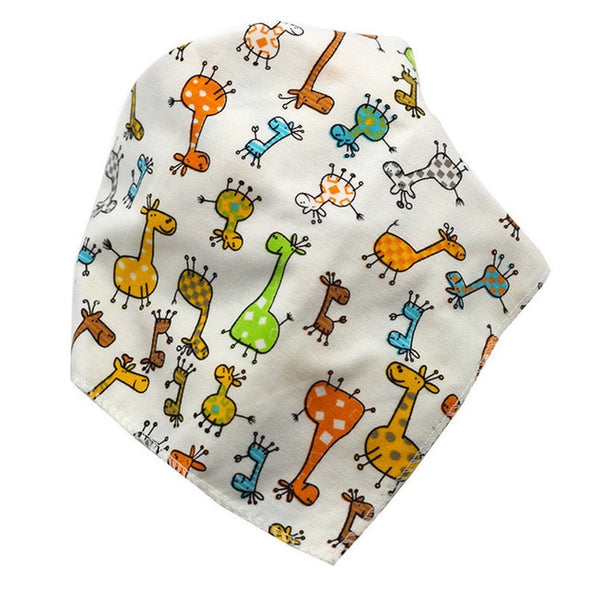 Cartoon Cotton Triangle Bandana Bib