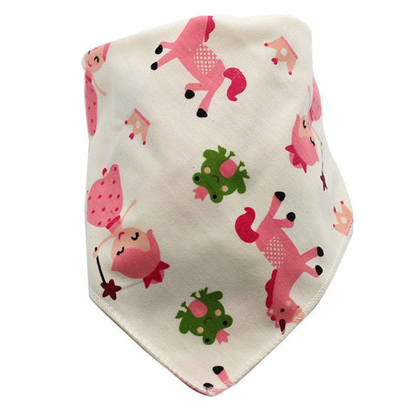 Cartoon Cotton Triangle Bandana Bib