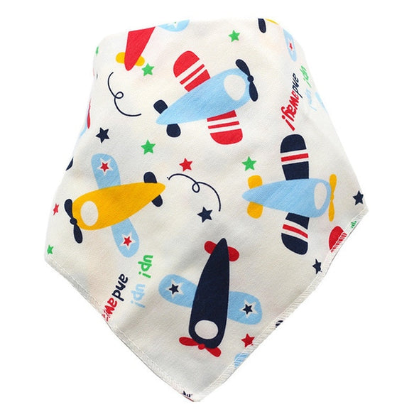 Cartoon Cotton Triangle Bandana Bib