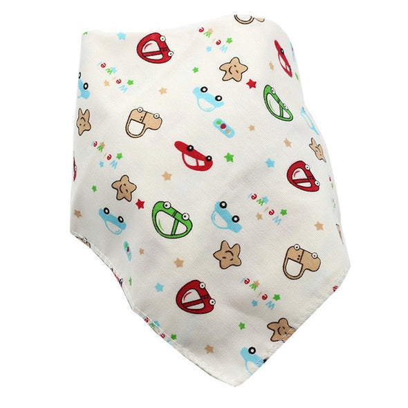 Cartoon Cotton Triangle Bandana Bib