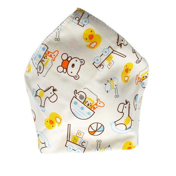 Cartoon Cotton Triangle Bandana Bib