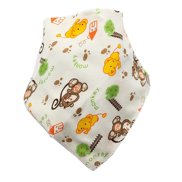 Cartoon Cotton Triangle Bandana Bib