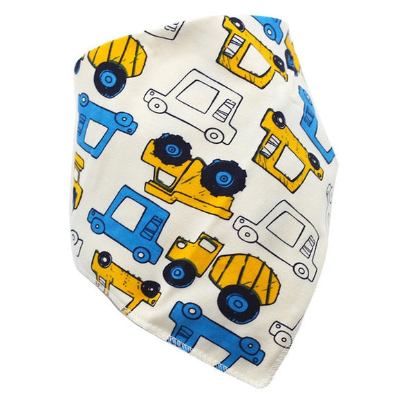 Cartoon Cotton Triangle Bandana Bib