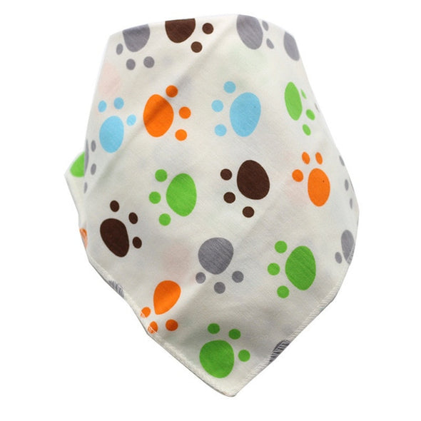 Cartoon Cotton Triangle Bandana Bib