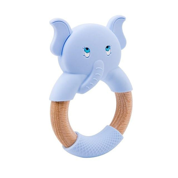 Natural Wood & Silicone Baby Teether