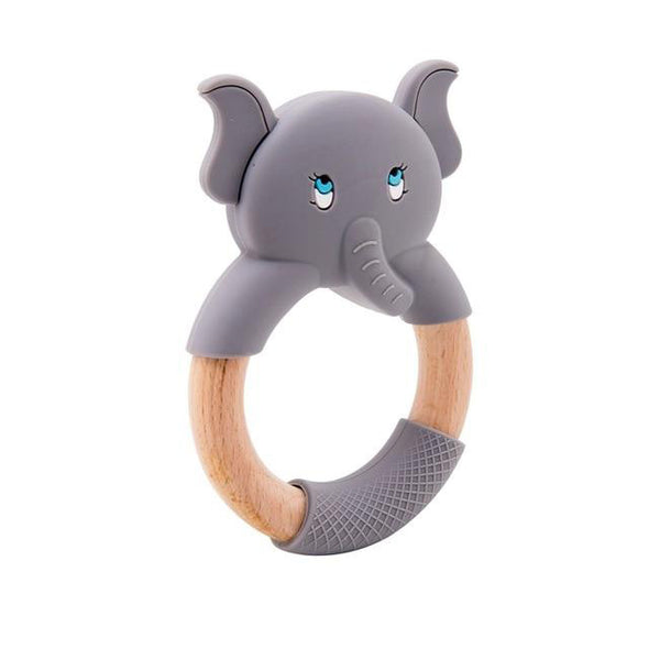 Natural Wood & Silicone Baby Teether