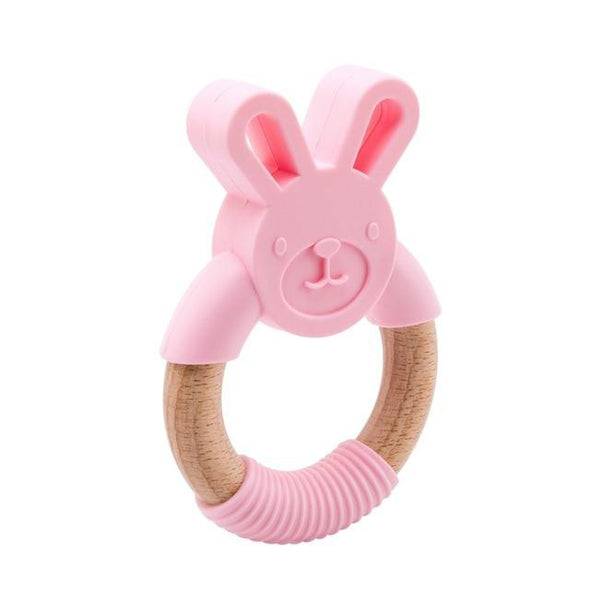 Natural Wood & Silicone Baby Teether