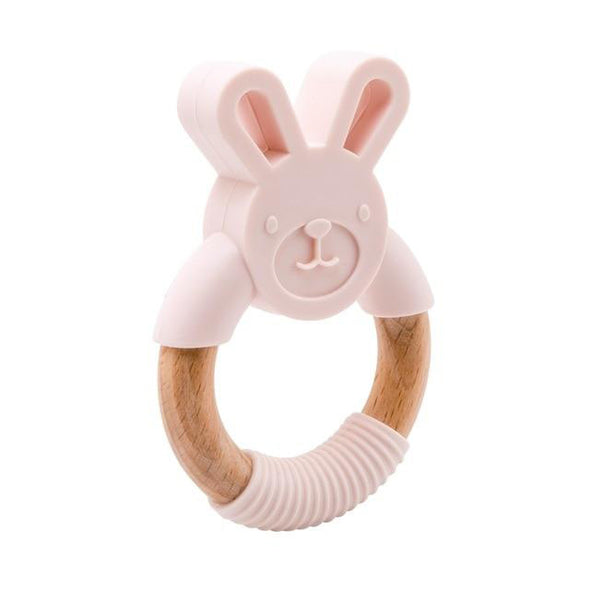 Natural Wood & Silicone Baby Teether