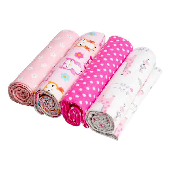 100% Muslin Cotton Baby Swaddles 4 Pack