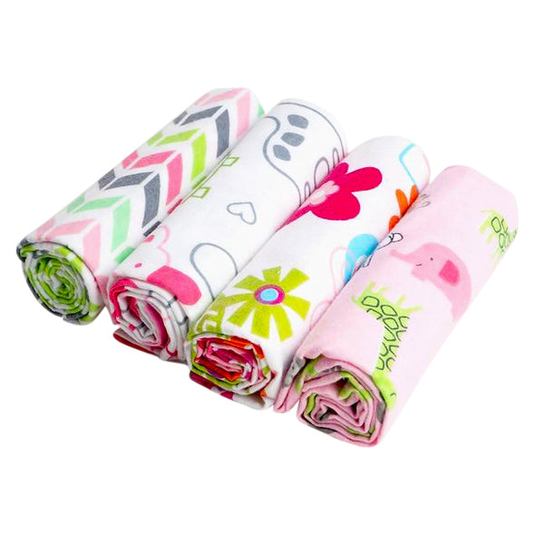 100% Muslin Cotton Baby Swaddles 4 Pack