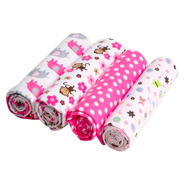 100% Muslin Cotton Baby Swaddles 4 Pack