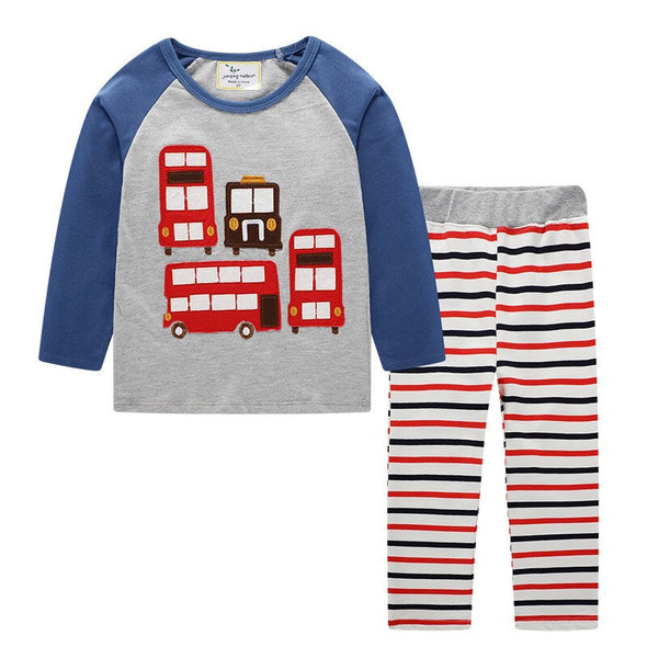 Bus Design Sweatshirt & Sweatpants Set