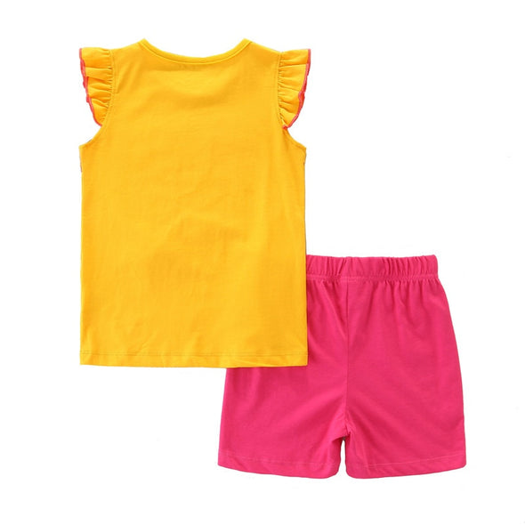 Bird Design Tee & Shorts Set