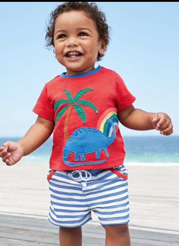 Dinosaur Design Tee & Shorts Set