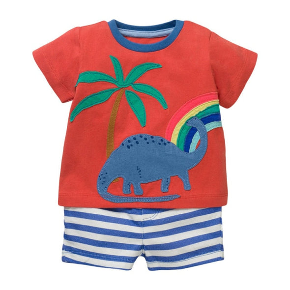 Dinosaur Design Tee & Shorts Set