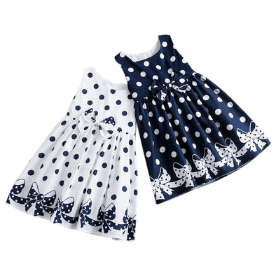 Polka Dot & Bow Design Summer Party Dress