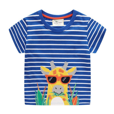 Giraffe Embroidered Summer Tee