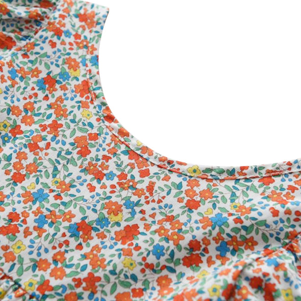 Pattern Short Sleeve Sundress