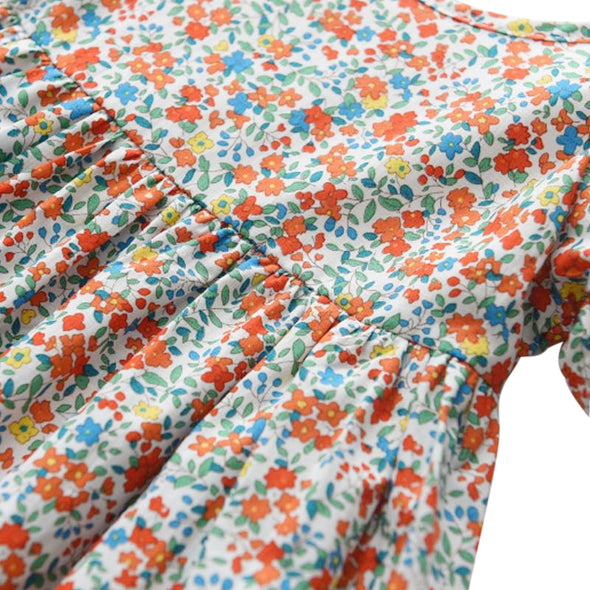 Pattern Short Sleeve Sundress