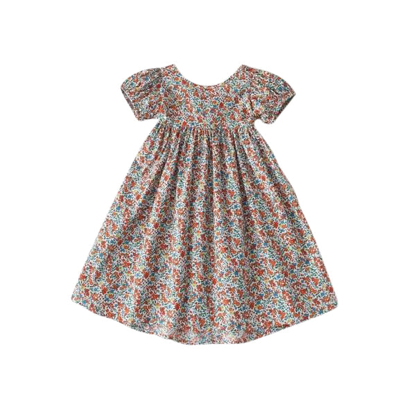 Pattern Short Sleeve Sundress