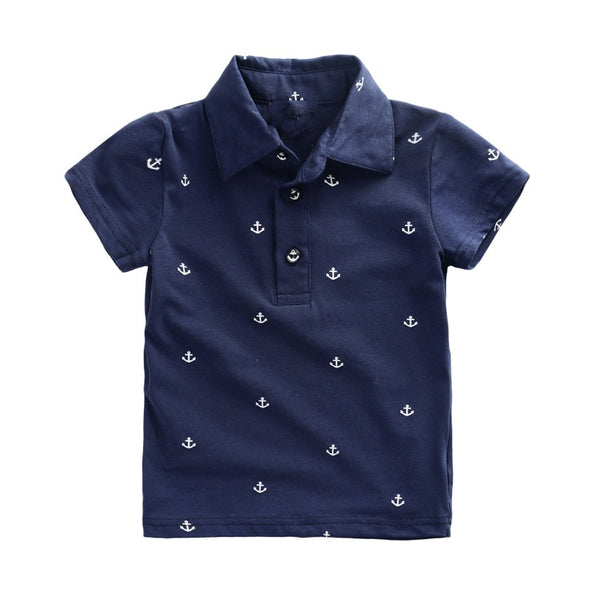 Anchor Design Collared Short Sleeve Tees