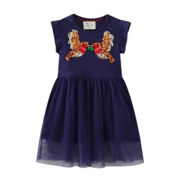 Cute Bird & Tulle Summer Dress