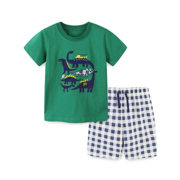 Dinosaur Print Tee & Shorts Set