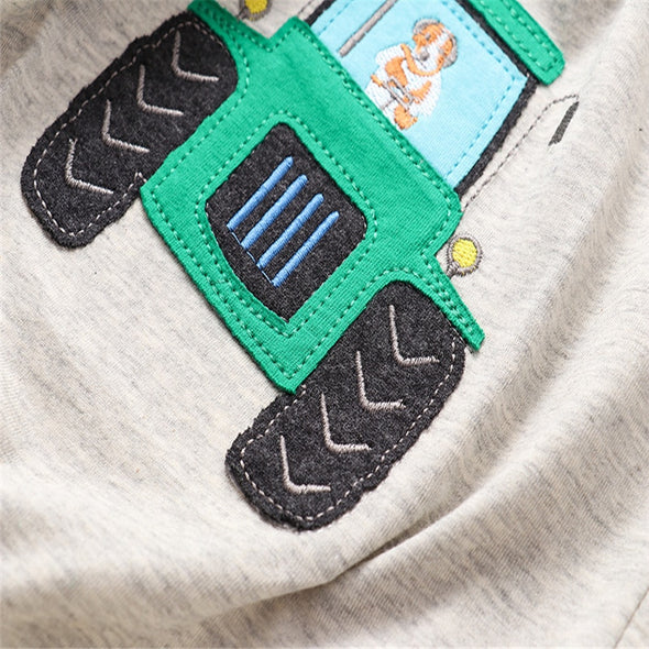 Embroidered Tractor Long-sleeve Tee