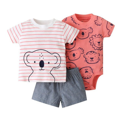 Koala 3 Piece Tee & Shorts Set